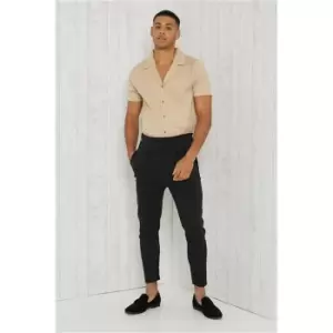 Image of I Saw It First Black High Waist Button Fastening Trousers - Black