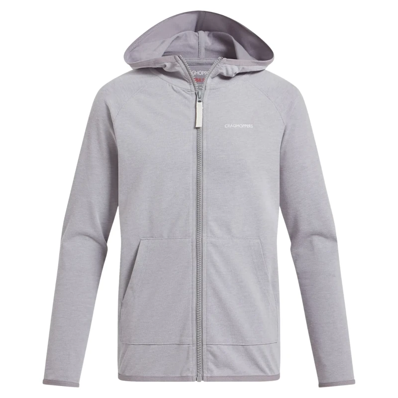 Image of Full zip hoodie for kids Craghoppers Nosilife Frey Gris Unisex 3/4 ans