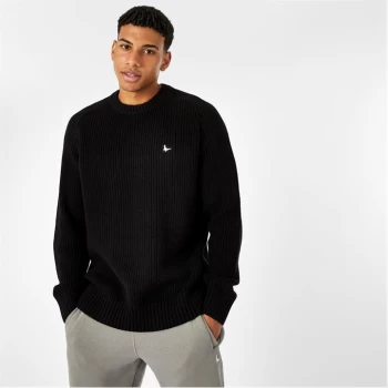 image of Jack Wills Ribbed Knitted Jumper - Black