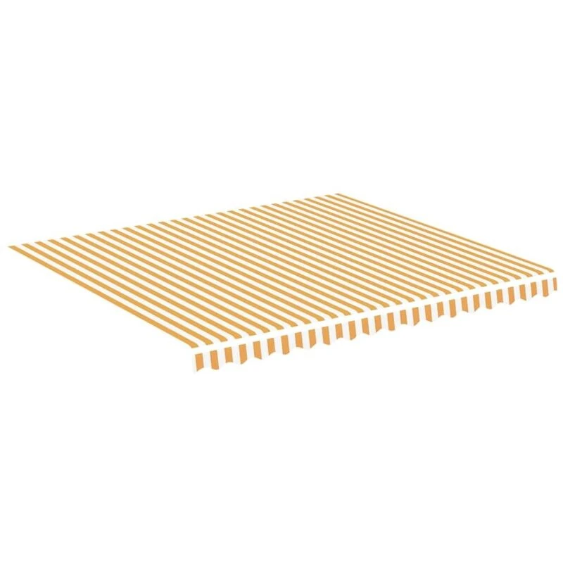 Image of VIDAXL Replacement Fabric for Awning Yellow and White 4x3.5 m Vidaxl 8720286150290