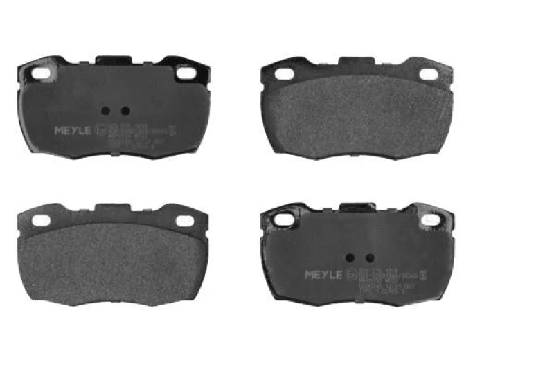 Image of MEYLE 025 215 1918 Brake pad set Front Axle, not prepared for wear warning indicator, Original Quality, with anti-squeak plate Brake Pad Set,disc bra