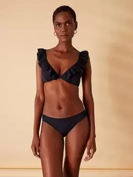 Image of Accessorize Ruched Side Bikini Briefs - Black, Size 8, Women