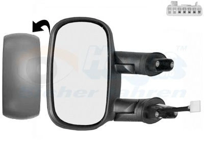 Image of VAN WEZEL Wing mirror VAN WEZEL 1636807