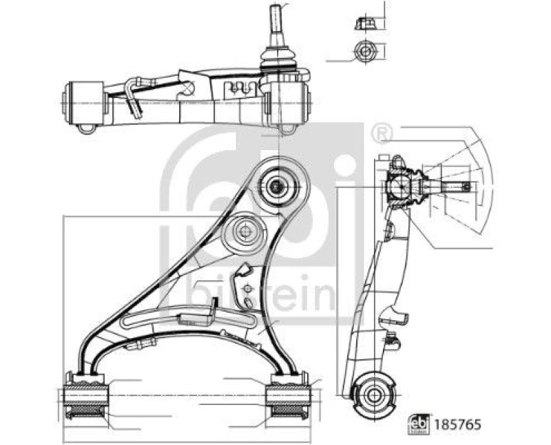 Image of Suspension arm FEBI BILSTEIN 185765