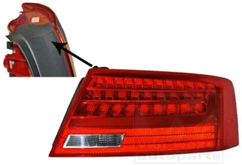 Image of VAN WEZEL 0383926 Rear light Outer section, with bulb holder, Right, LED Combination Rearlight (391)