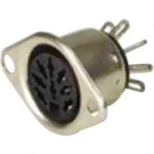 image of DIN connector Sleeve socket straight pins Number of pins 3 Silver Hirschmann MAB 3 S