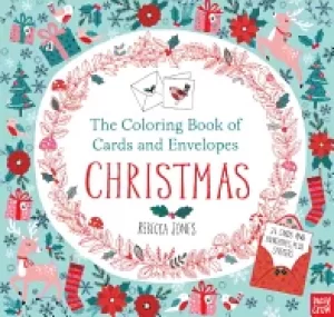 Image of coloring book of cards and envelopes christmas