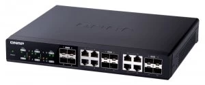 Image of QNAP QSW-1208-8C 12-Port Unmanaged 10GbE SFP+ Switch w/ 8x 10Gig Coppe