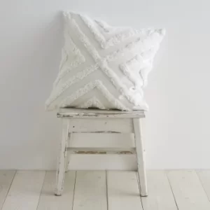 Image of Pineapple Elephant Diamond Tufted Cushion White