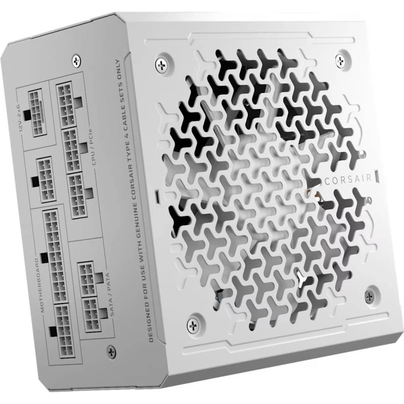 Image of CORSAIR RMe Series RM1000e 1000W Cybenetics Gold ATX3.1 PCIe 5.1 Fully Modular Power Supply - White - CP-9020294-UK
