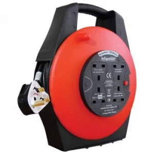 Image of Infapower X813 4 Socket 13 Amp 15 Metre Enclosed Drum