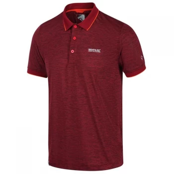 image of Regatta Remex II Quick Drying Marl Jersey Polo Shirt - Delhi Red