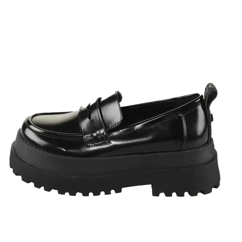 Image of Buffalo Womens moccasins Buffalo Pluto Loafer - Vegan Box Noir Female 39