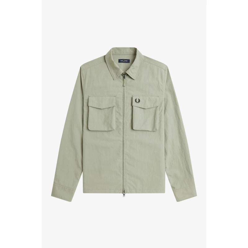 Image of Fred Perry Fred RpstpZip Ovrsht Sn62 Seagrass M37 male S