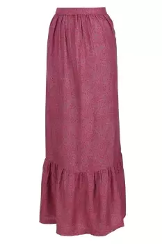 Image of Printed 'Hadriana' Long-Length Skirt