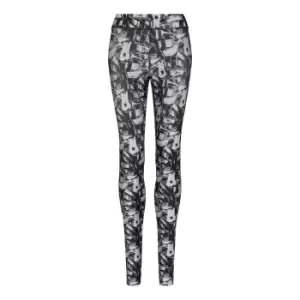Image of AWDis Womens/Ladies Cool Girlie Printed Leggings (L) (Monochrome Madness)