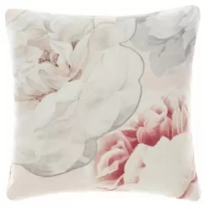 image of Linen House - Sansa Botanical Digital Print 100% Cotton Cushion Cover, Multi, 50 x 50 Cm