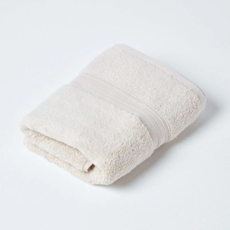 Image of Homescapes Zero Twist Supima Cotton Hand Towel, Beige