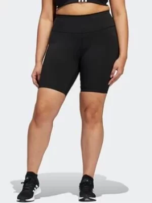 Image of adidas Optime Training Bike Short Tights, Black, Size 3X, Women