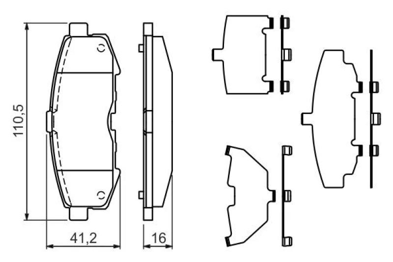 Image of Bosch 0 986 494 319 Brake pad set with mounting manual Brake Pad Set,disc brake (402)