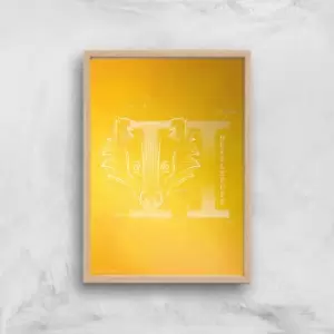 Image of Harry Potter Hufflepuff Giclee Art Print - A2 - Wooden Frame