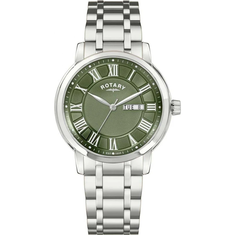 Image of Rotary Mens RGB10023-24 Heritage 40mm Quartz Watch in Silver Silver Male One Size