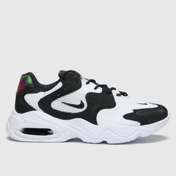 Image of Nike White & Black Air Max 2x Trainers