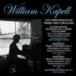 image of William Kapell Live Performances by Sergei Rachmaninov CD Album