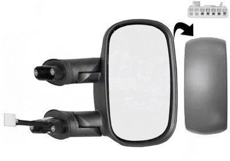 Image of VAN WEZEL 1636808 Wing mirror * HAGUS * Right, Heatable, primed Outside Mirror (50)