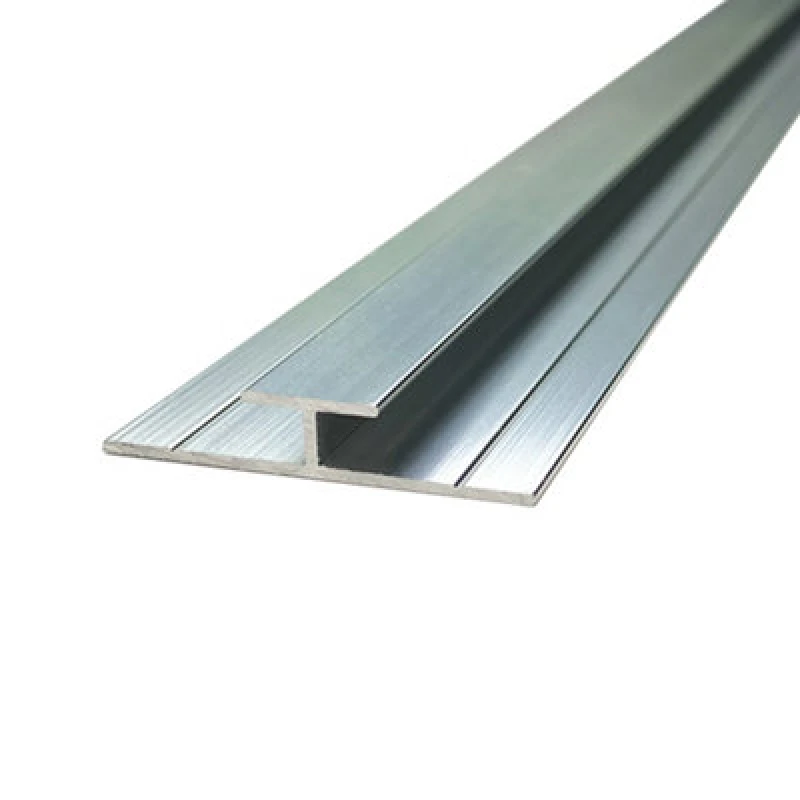 Image of Splashwall Panel Straight Joint (L)2440mm (W)35mm (T)4mm - Gloss Silver Effect