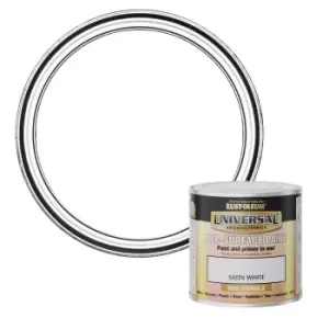 Image of Rust-Oleum Universal Paint Satin White 250ml