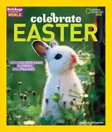 Image of holidays around the world celebrate easter with colored eggs flowers and pr