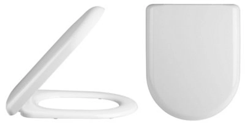Image of Balterley Standard D Shape Top Fix Soft Close - White White unisex