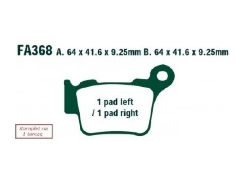 Image of EBC Brakes MXS368 Brake pad set Brake Pad Set,disc brake (402)