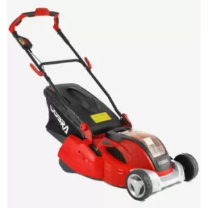 image of Cobra Machines Cobra RM4140V 41cm Cordless Rear Roller Lawmower - Red/Grey