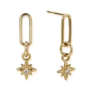 image of Gold Divine Journey Link Earrings GEL3243