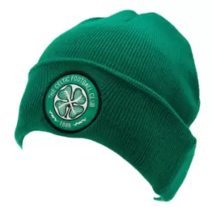 image of Celtic FC Unisex Adults TU Knitted Hat (One Size) (Green)