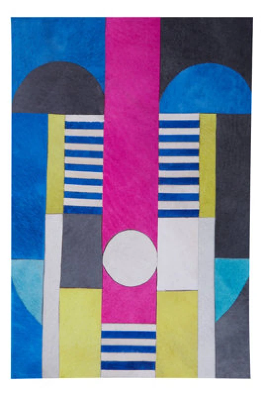 Image of Orsina Safira Genuine Leather Multicoloured Wall Art