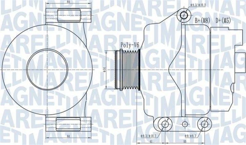 Image of MAGNETI MARELLI Alternator MAGNETI MARELLI 063732132010