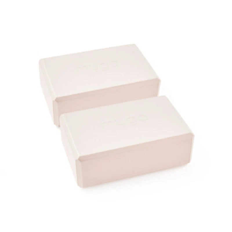 Image of Myga Pair Of Blush Yoga Blocks For Balance And Support