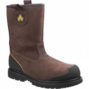 Image of Amblers Mens Safety FS223 Goodyear Welted Waterproof Pull On Industrial Safety Boots Brown Size 9