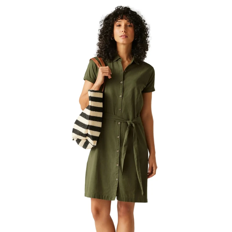 Image of Womens shirt dress Regatta Rema Vert Female 38