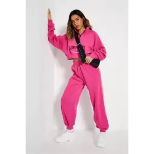 Image of I Saw It First Oversized Pintuck Joggers - Pink