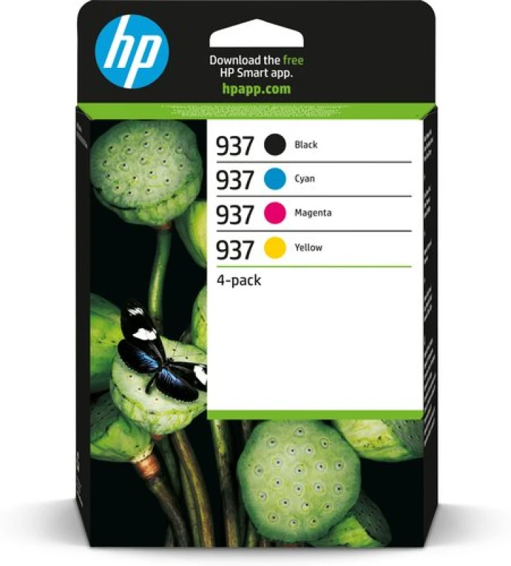 Image of HP 937 Original Ink Cartridge CMYK 4-pack 6C400NE 6C400NE