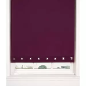 Image of Square Eyelet Roller Blind Aubergine 1.5 x 1.6 M