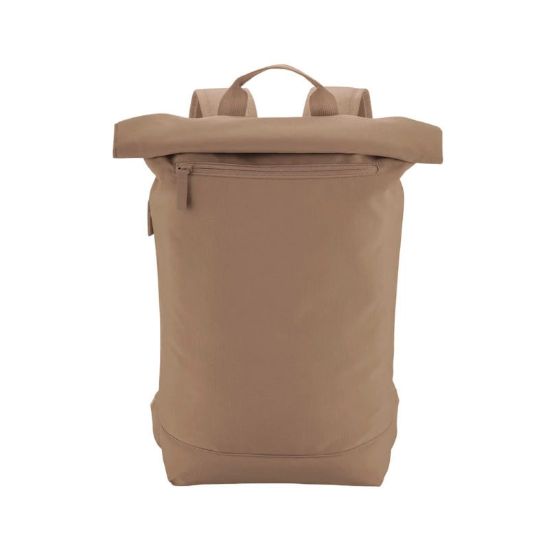 Image of Bagbase Mens Simplicity Lite Roll Top Backpack in Dark Brown Dark Brown Male