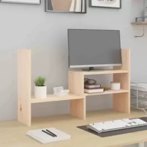 Image of Vidaxl Monitor Stand (39-72)x17X43cm Solid Wood Pine