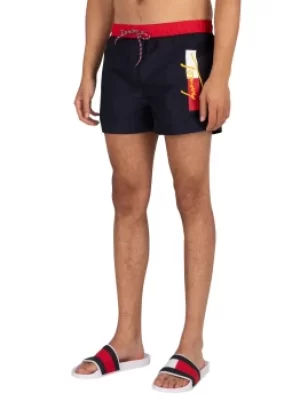 image of Short Drawstring Swim Shorts