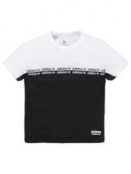 Image of Boys, adidas Originals Childrens Short Sleeve T-Shirt - Black, Size 5-6 Years