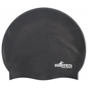 Image of SwimTech Silicone Swim Cap Black